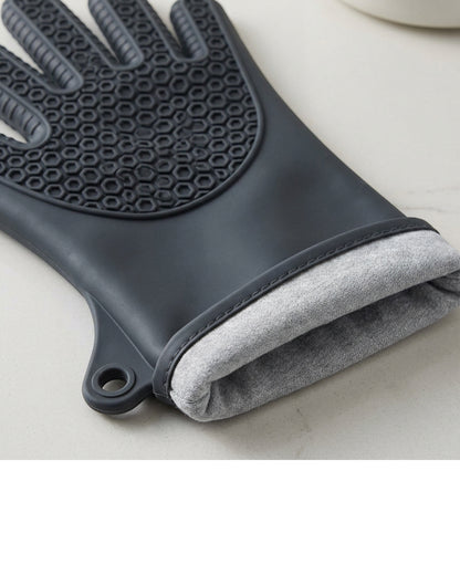 Zovon Five-Finger Silicone Oven Glove Pair 36 cm Charcoal - Detail view