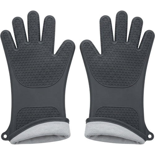 Zovon Five-Finger Silicone Oven Glove Pair 36 cm Charcoal - Product view