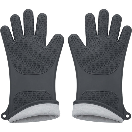 Zovon Five-Finger Silicone Oven Glove Pair 36 cm Charcoal - Product view