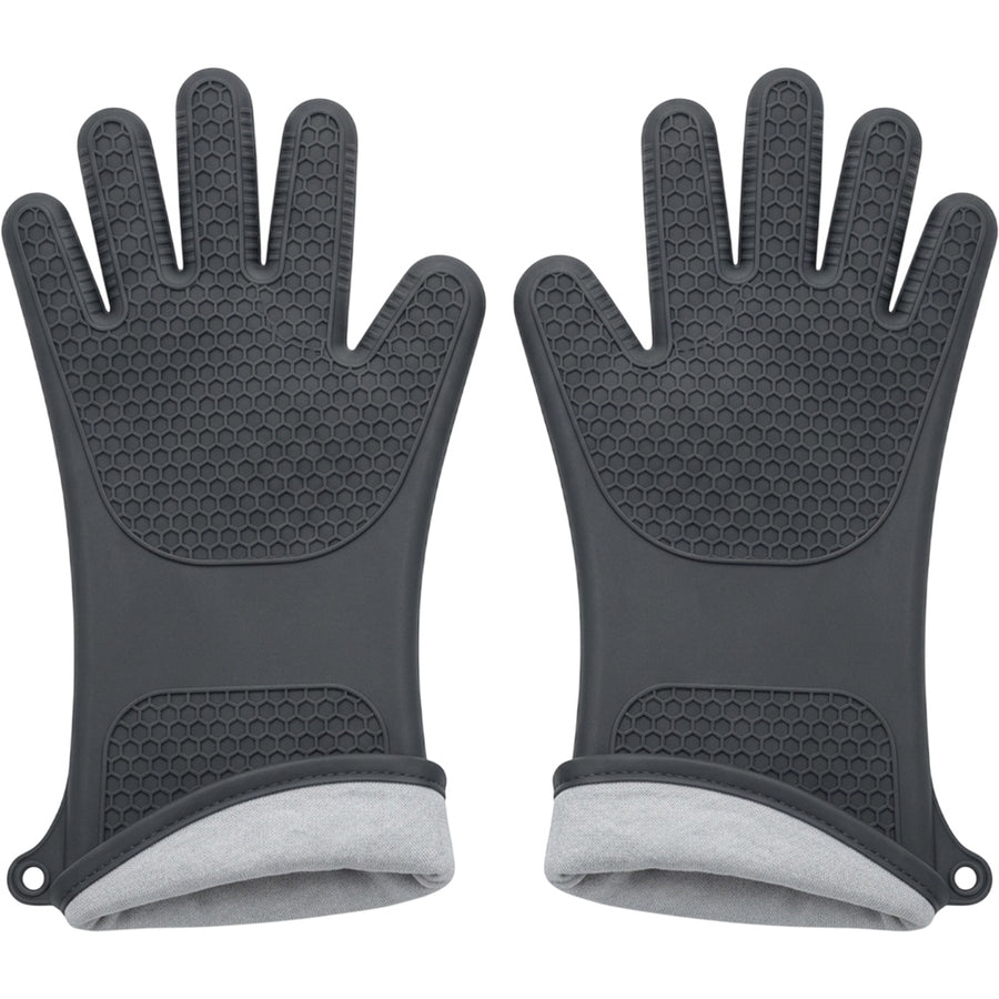 Zovon Five-Finger Silicone Oven Glove Pair 36 cm Charcoal