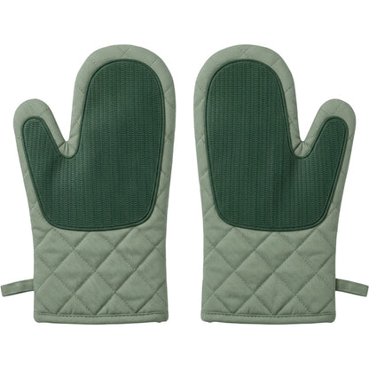 Zovon Quilted Oven Mitt Pair 32 cm Sage Green - Product view
