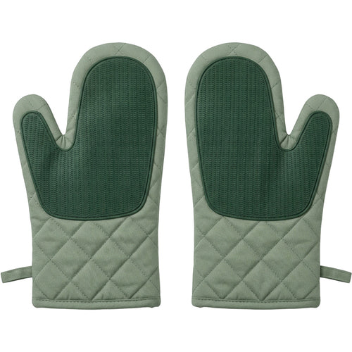 Zovon Quilted Oven Mitt Pair 32 cm Sage Green - Product view