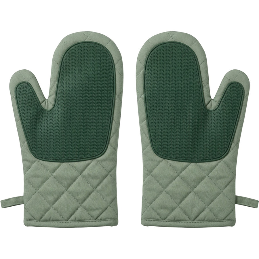 Zovon Quilted Oven Mitt Pair 32 cm Sage Green