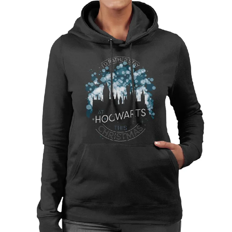 Harry Potter Christmas Staying At Hogwarts This Xmas Women's Hooded Sweatshirt