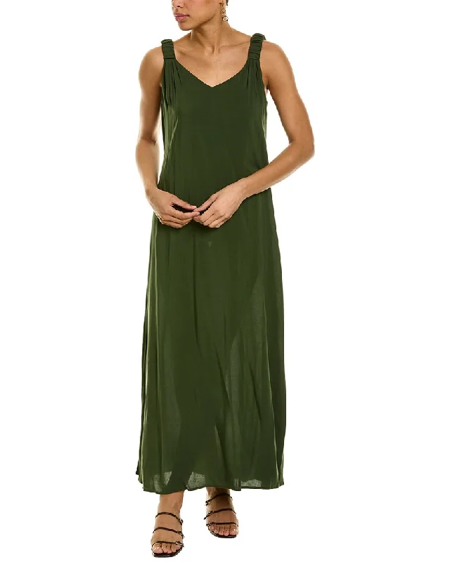 Vince Camuto Ruched Strap Maxi Dress