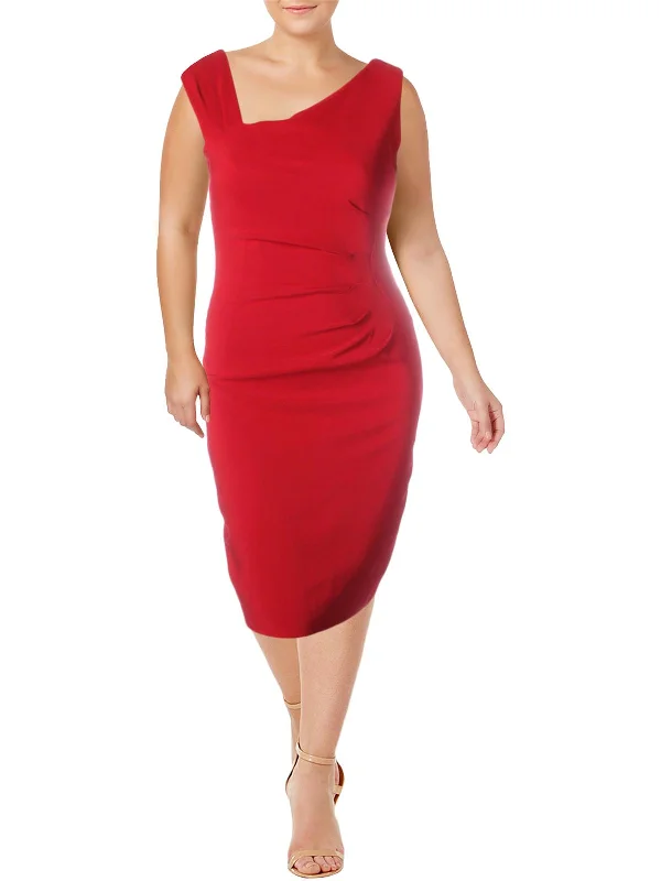 Womens Asymmetrical Sleeveless Cocktail Dress