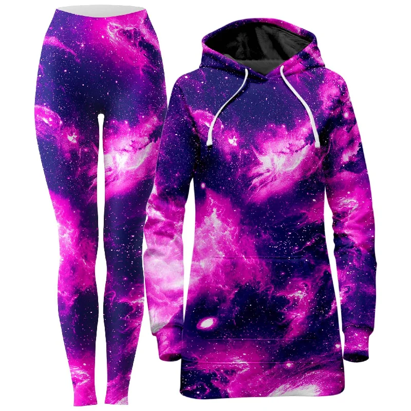 Lush Space Hoodie Dress and Leggings Combo