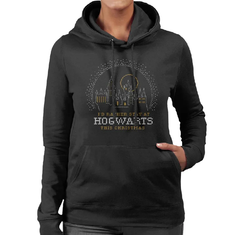 Harry Potter Christmas Staying At Hogwarts Women's Hooded Sweatshirt