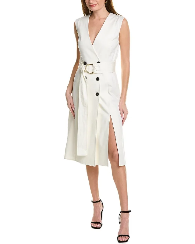 Carolina Herrera Double-Breasted Wrap Dress