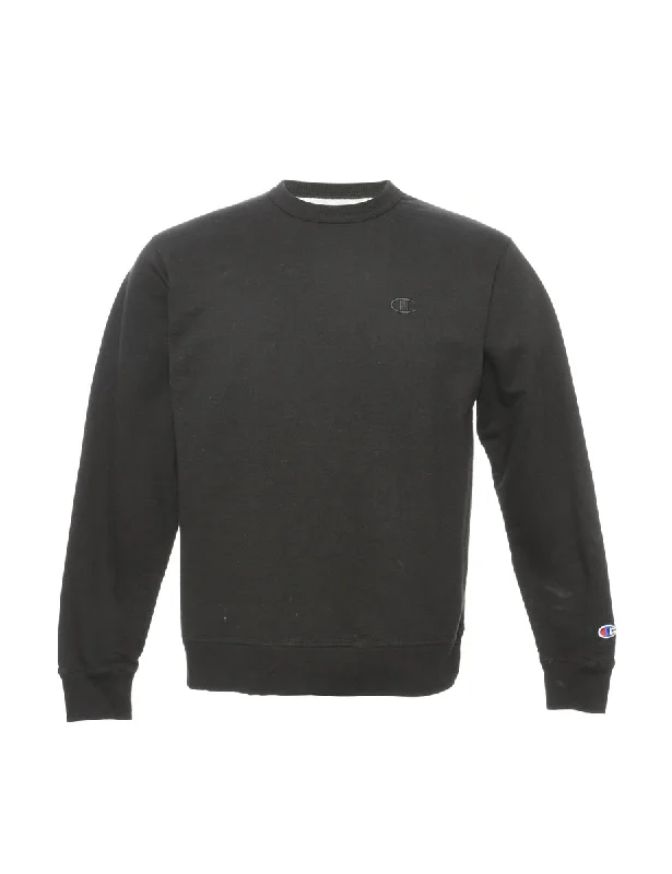 Black Champion Plain Sweatshirt - M