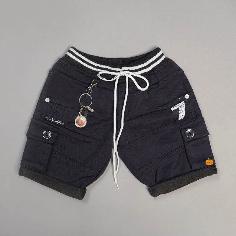 Navy Blue & Black Shorts for Boys