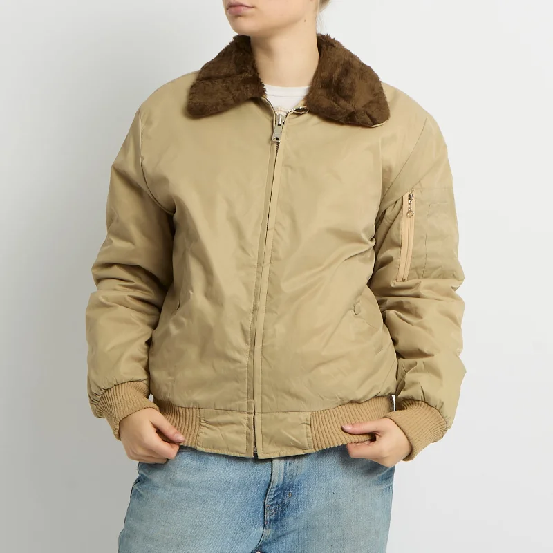 Fur Collar Bomber Jacket- 12