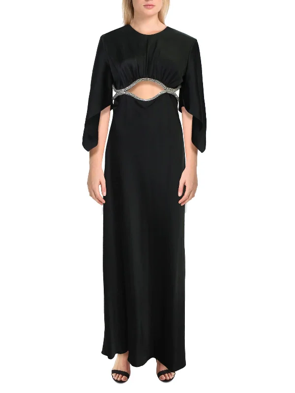 Womens Cutout Maxi Evening Dress