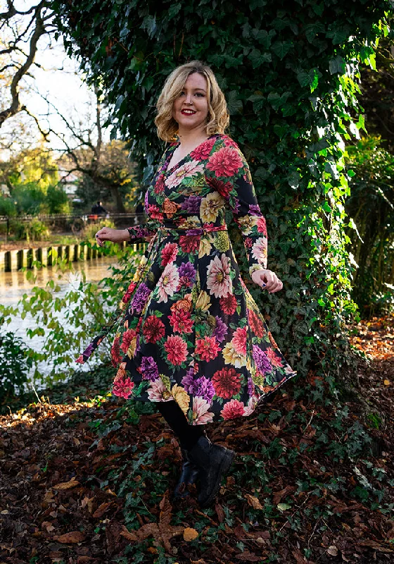 Verlina Vintage Floral Print Swing Dress