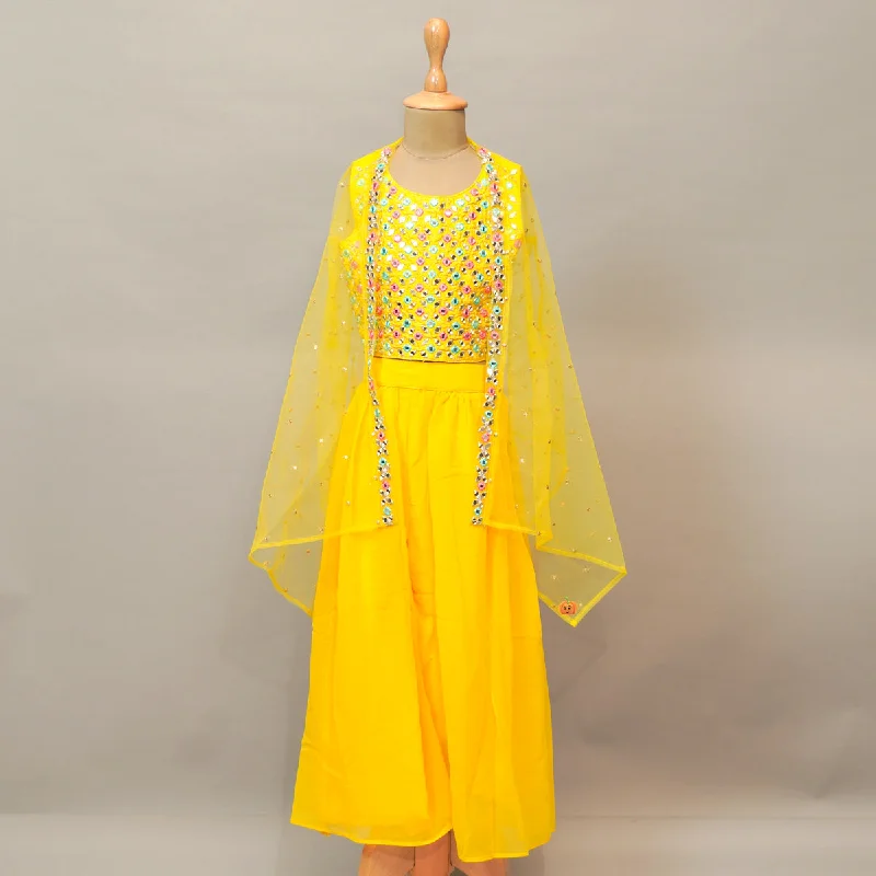 Yellow Girls Lehenga Choli