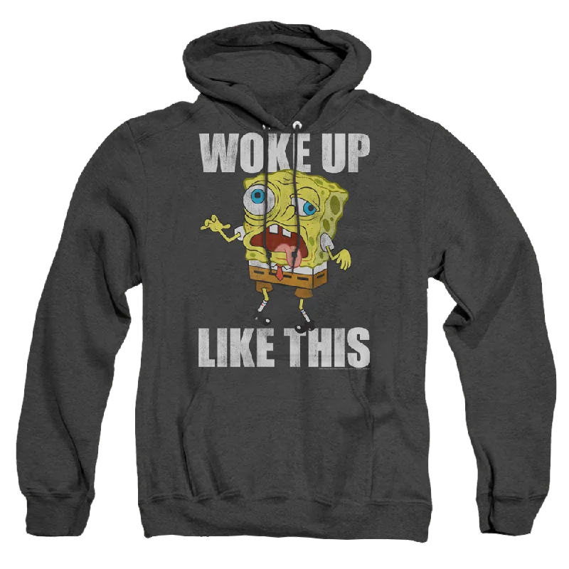 SpongeBob SquarePants Woke Up Like This Meme - Heather Pullover Hoodie