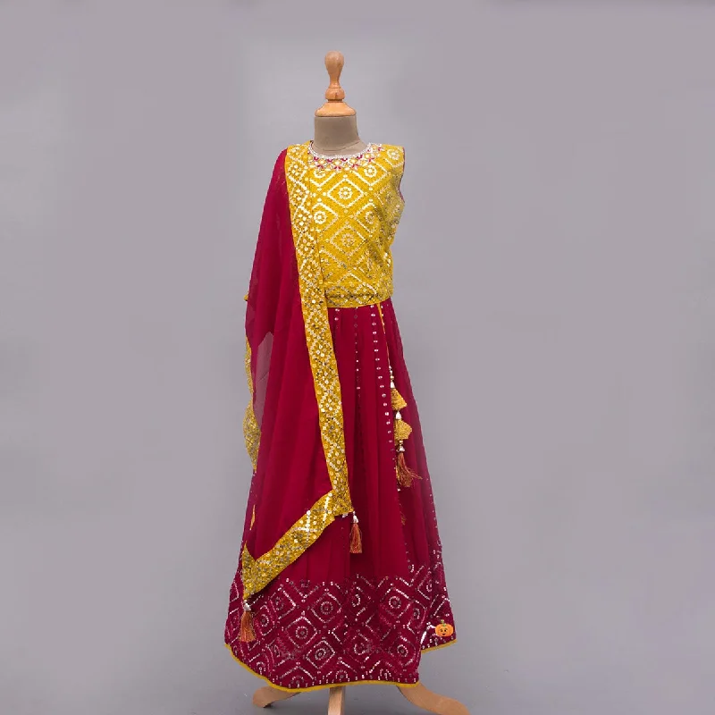 Mustard Girls Lehenga Choli