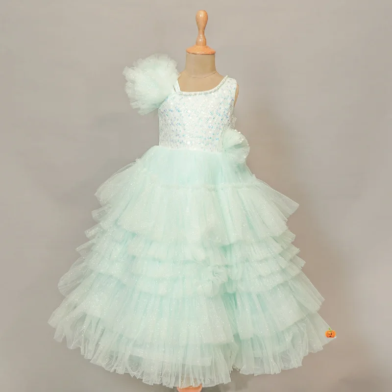 Sky Blue Party Gown for Girls