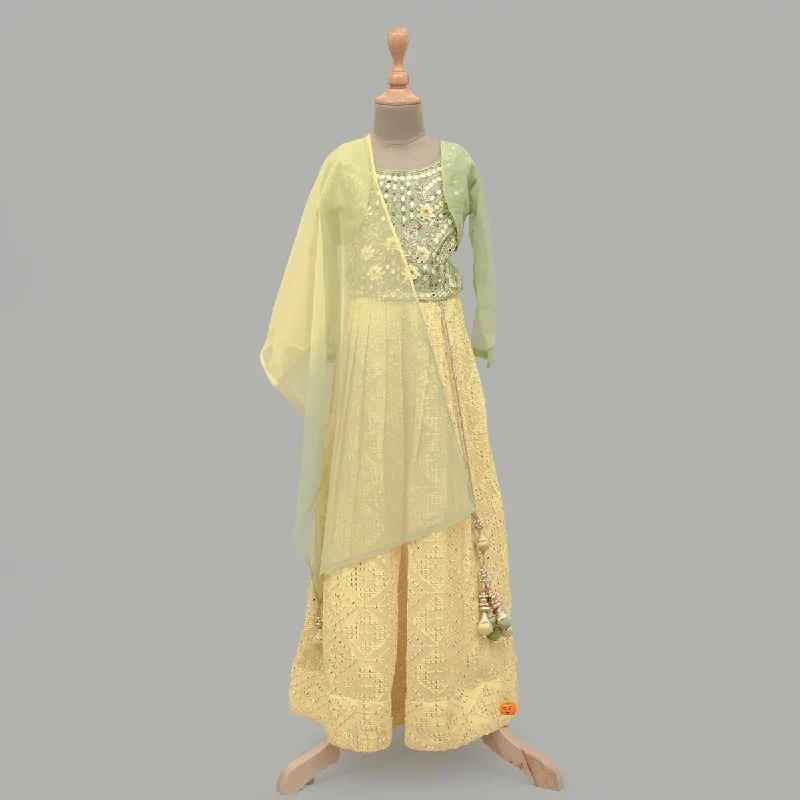 Lemon Girls Lehenga Choli with Jacket