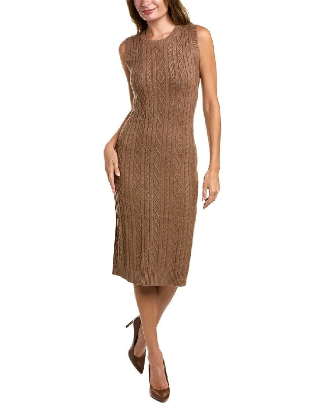 Elie Tahari Cable Knit Sweaterdress