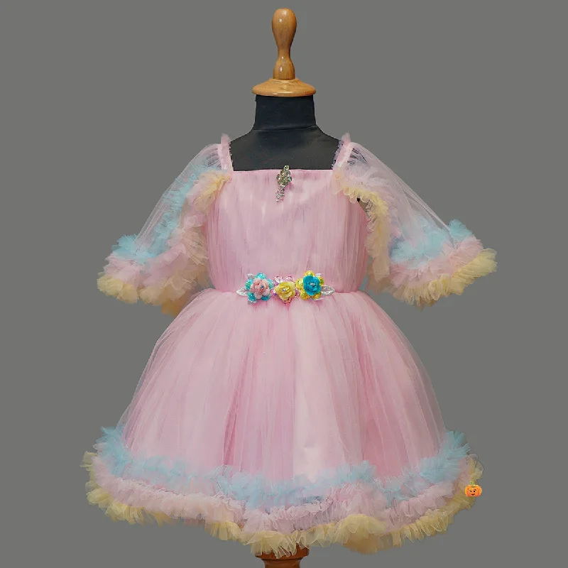 Pink Frill Girls Frock