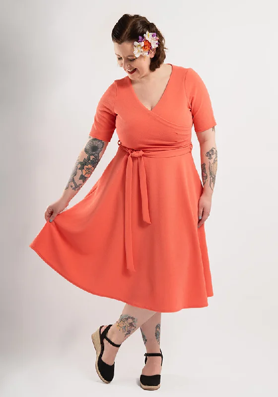 Coralie Coral Swing Dress