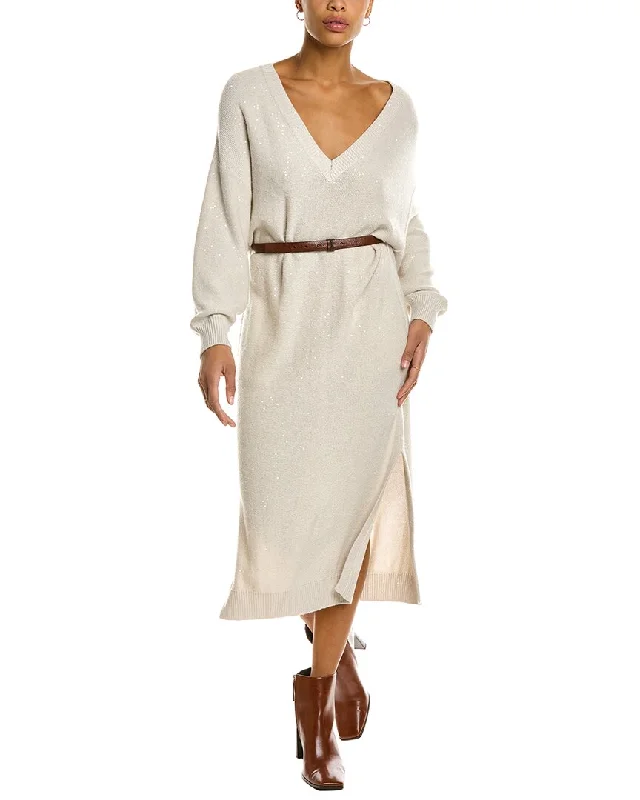 Brunello Cucinelli Cashmere & Silk-Blend Sweaterdress