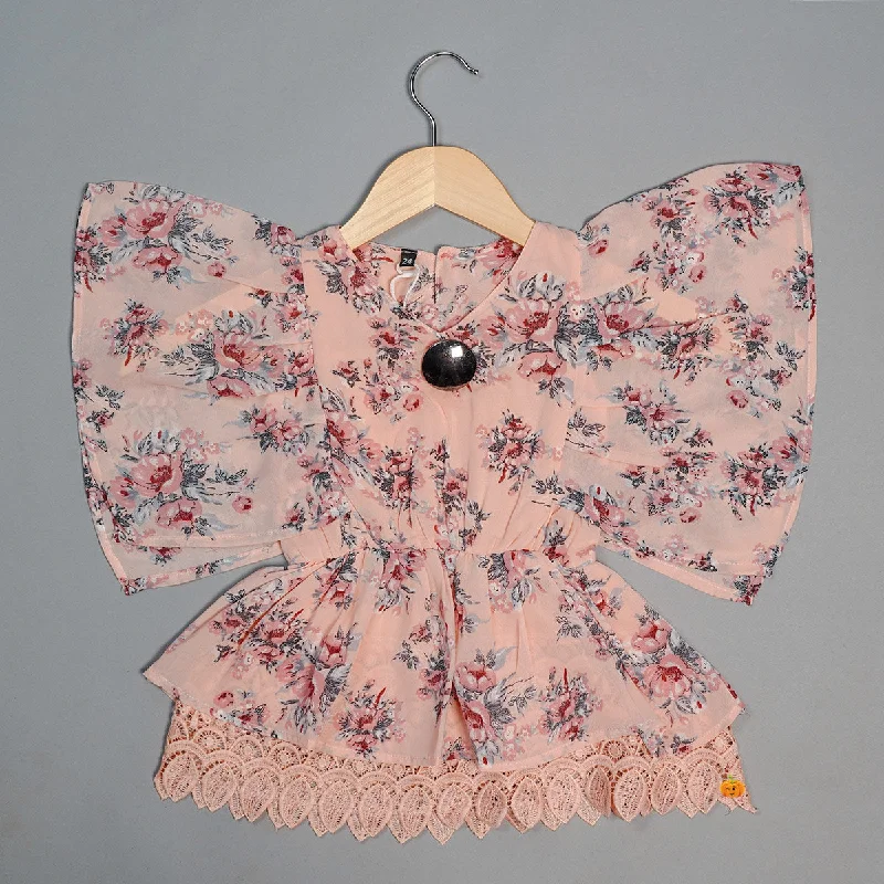 Butterfly Pattern Top for Kid Girls