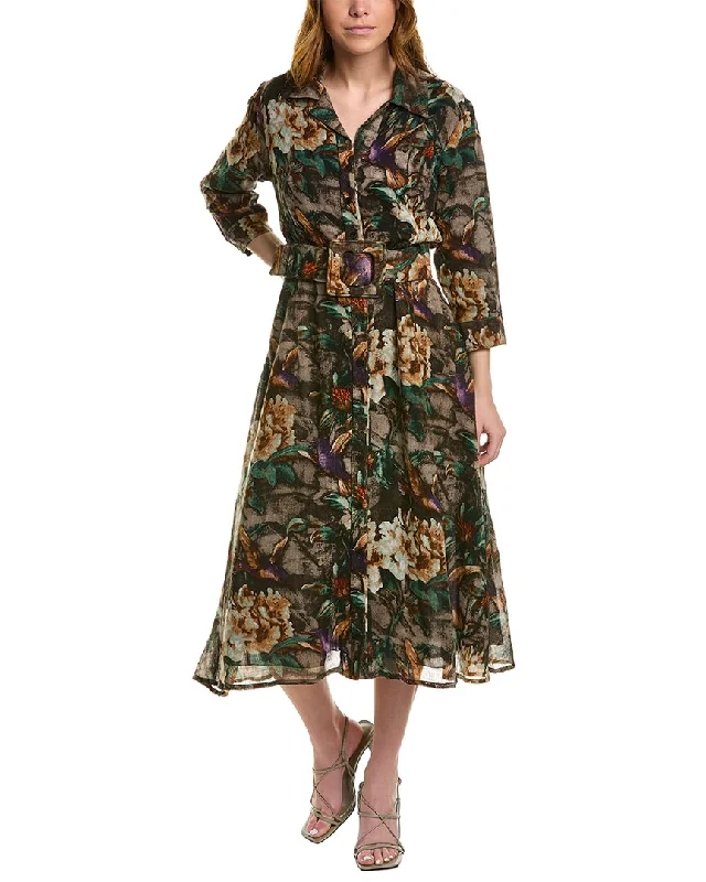 Samantha Sung Abel Wool Shirtdress