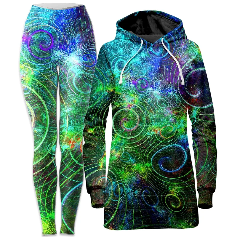 Mental Twist Hoodie Dress and Leggings Combo