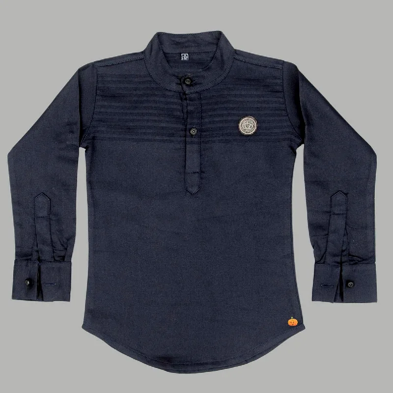 Navy Blue Full Sleeves Shirt for Boys