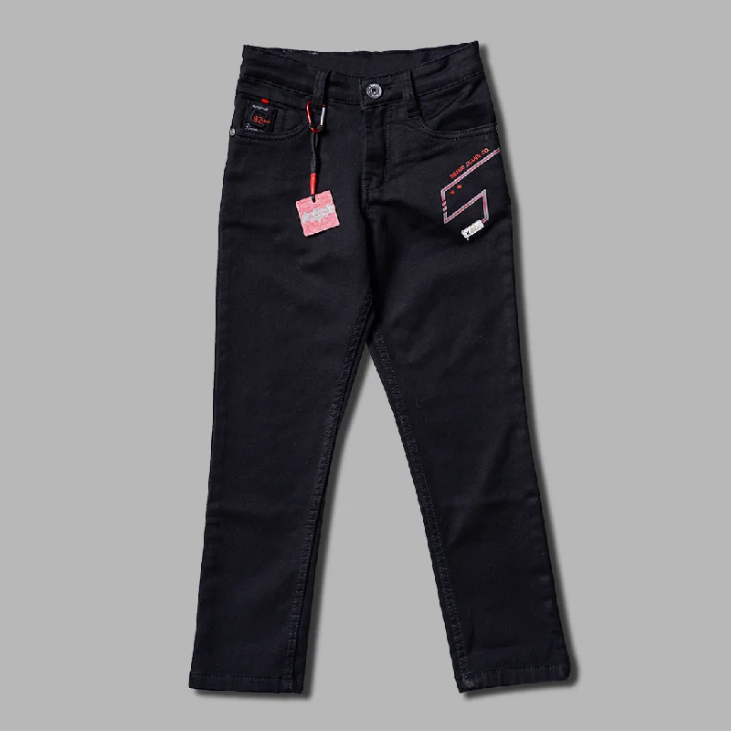 Solid Black Jeans for Boys