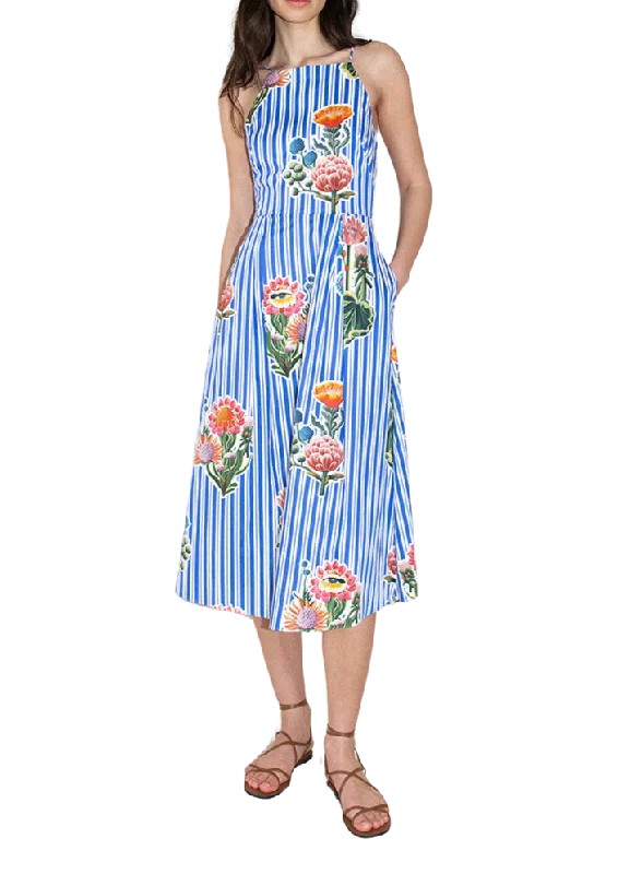 Goreti Cotton Midi Dress in California Garden