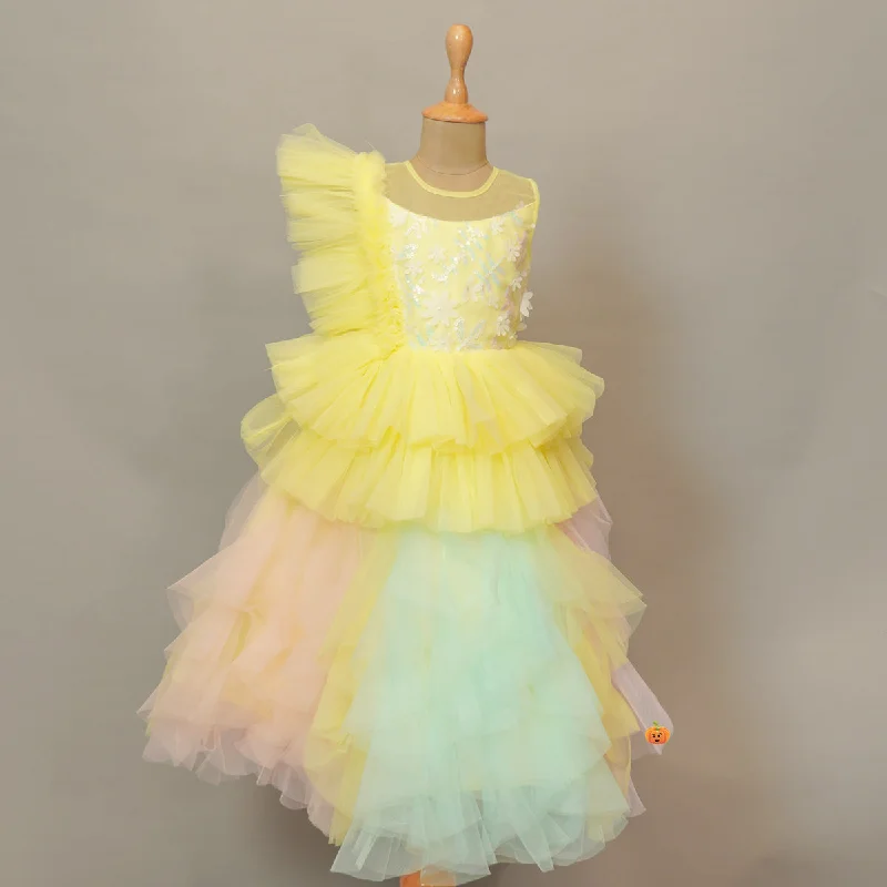 Multi Layered Party Gown for Girls