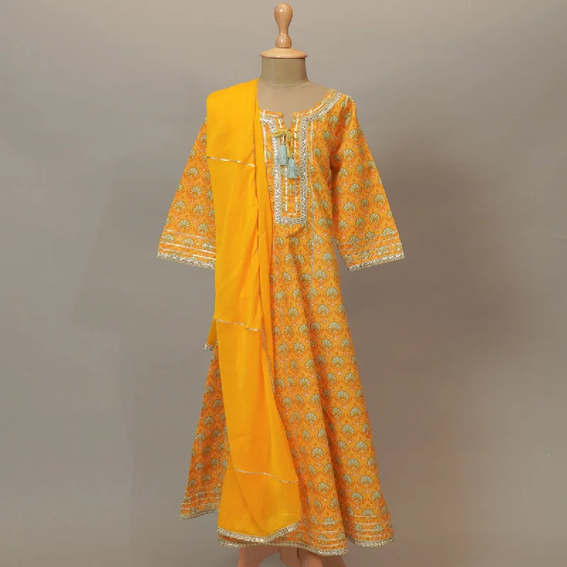 Yellow Girls Gown Dress