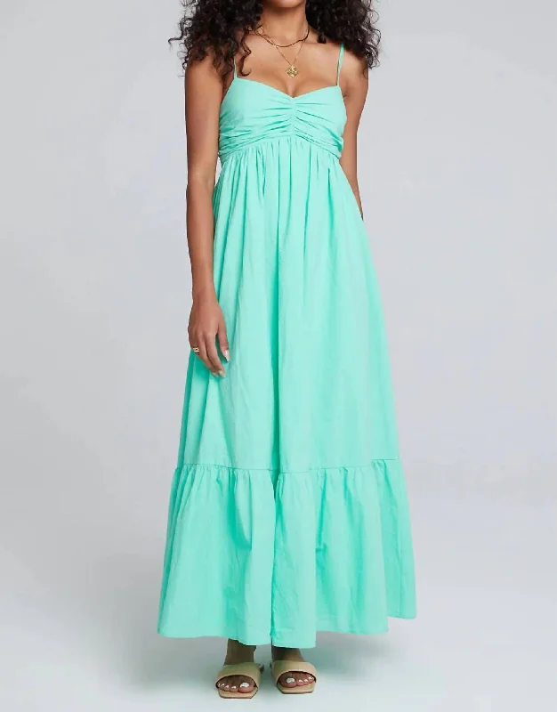 Flora Maxi Dress In Sea Green