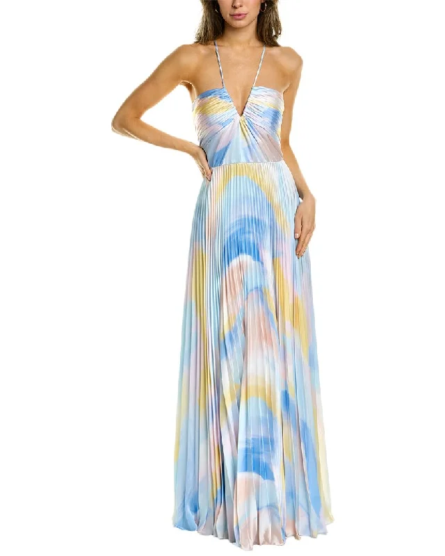 ML Monique Lhuillier Satin Gown