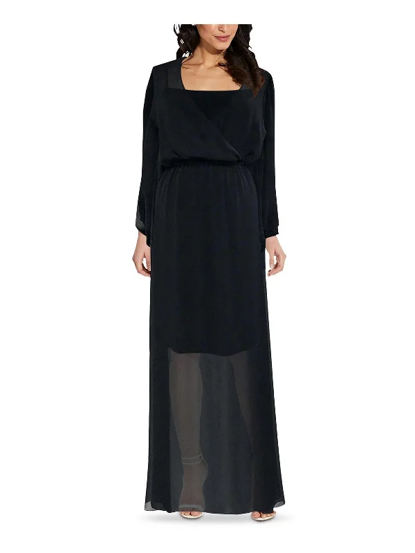 Womens Chiffon Full Length Maxi Dress