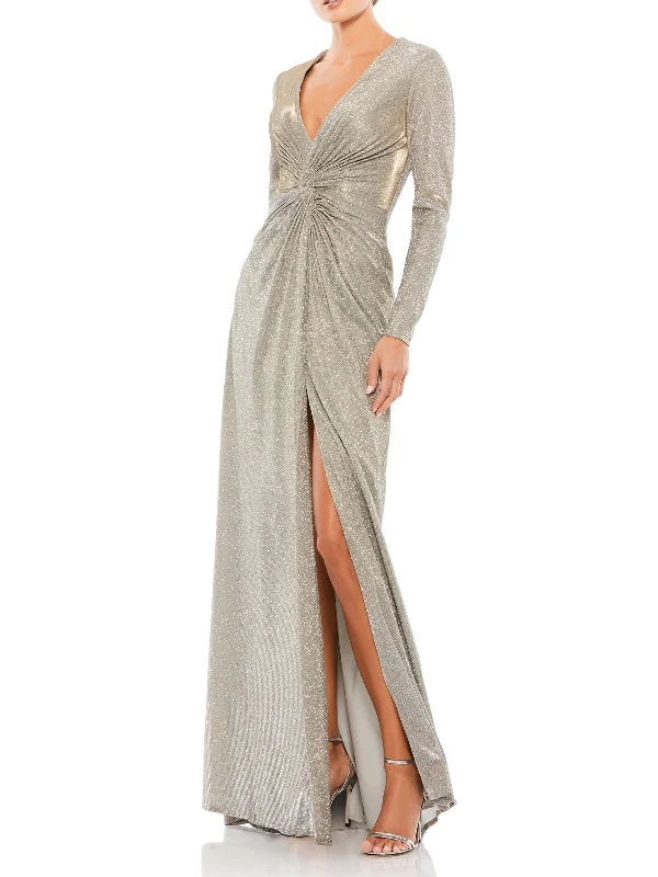 Womens Glitter Long Evening Dress