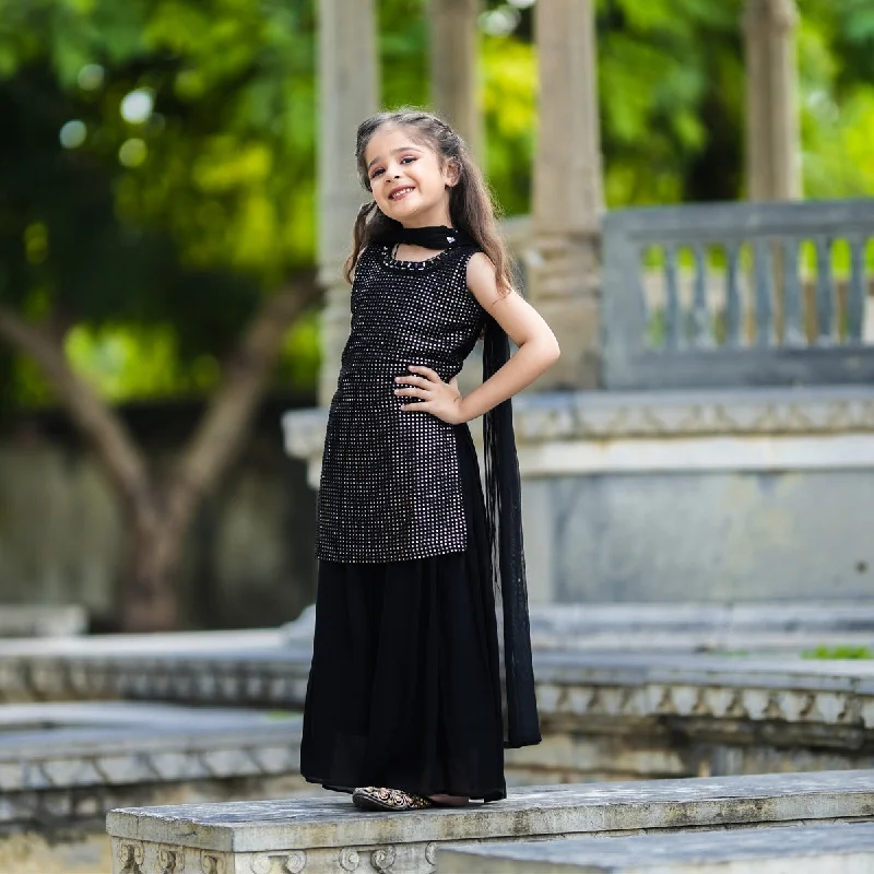 Black Girls Palazzo Suit