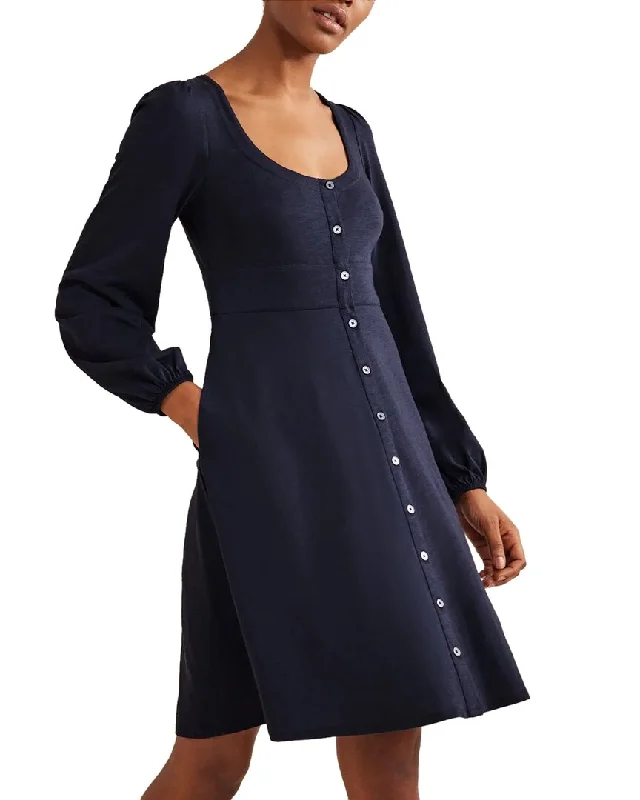 Boden Button Front Jersey Mini Dress