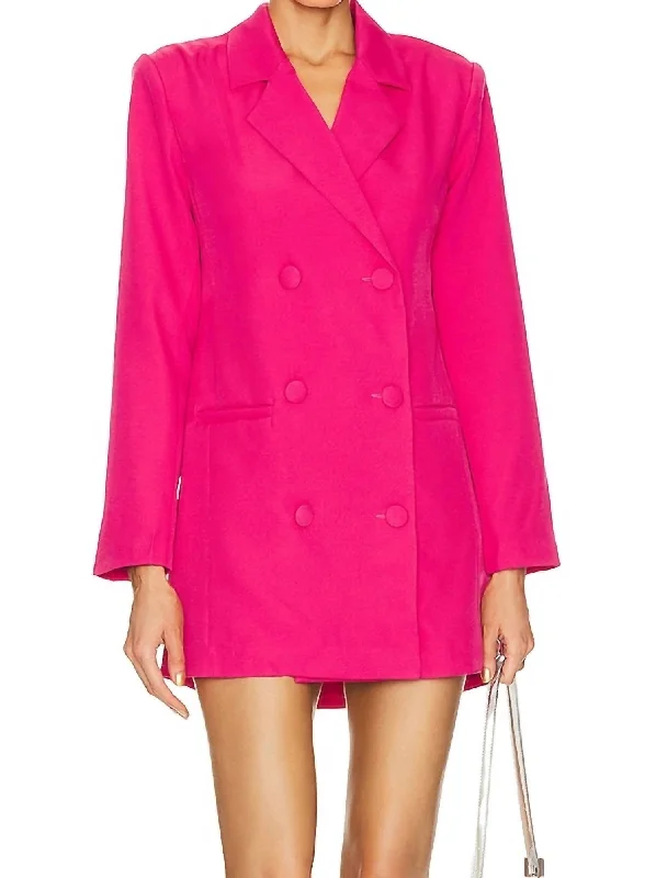 Reagan Suit Dress in Hot Pink