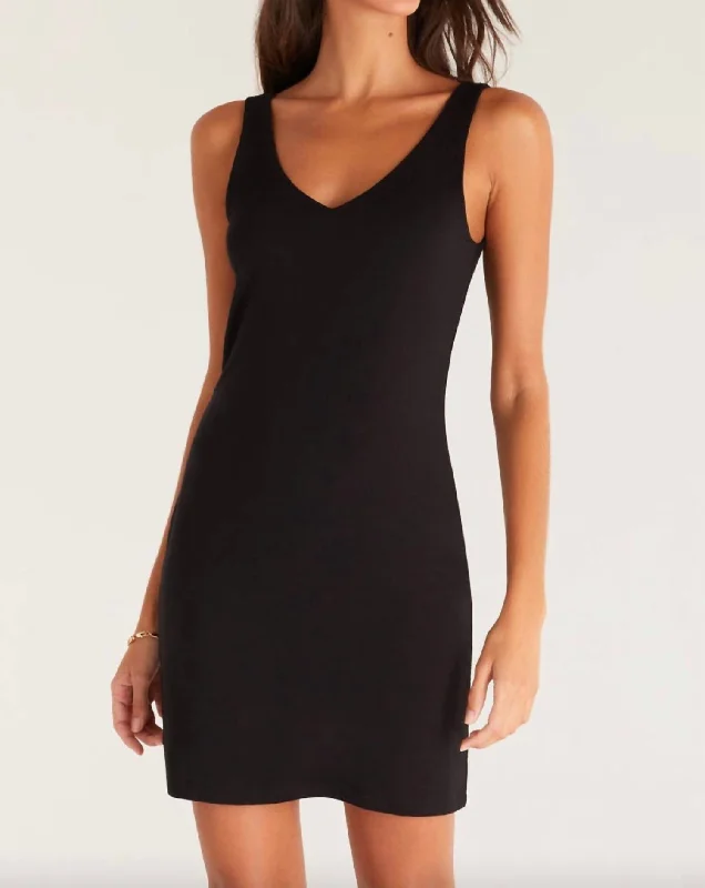 Soft Luxe Mini Dress In Black