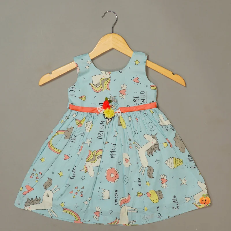 Frock for Girls with Printed Designs