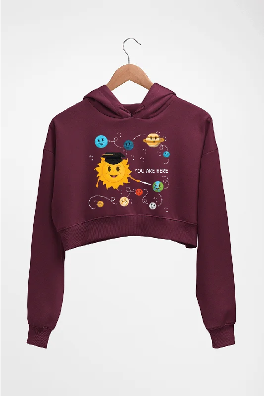 Solar System Crop HOODIE FOR WOMEN