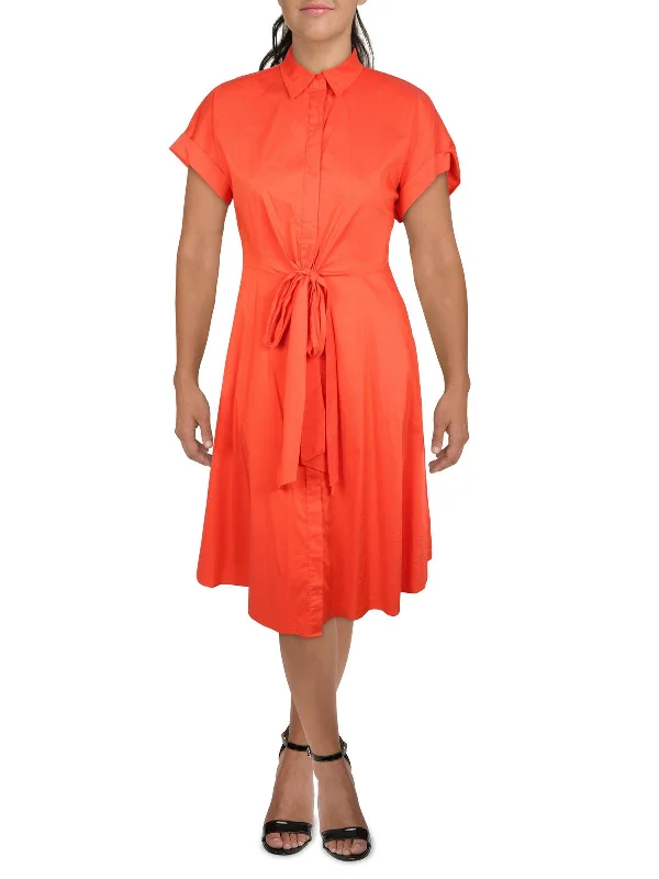 Womens Lightweight Midi Shirtdress