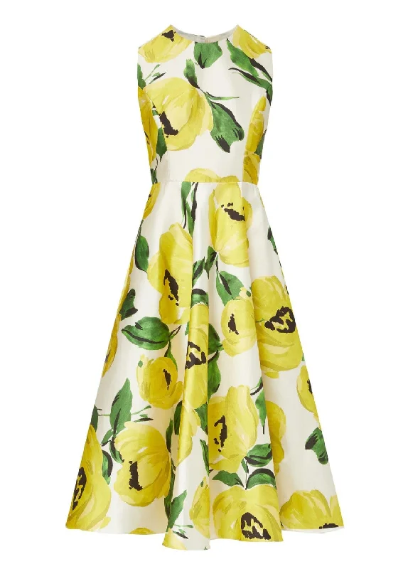 Veronica Dress In Citron Cornelia St. Rose