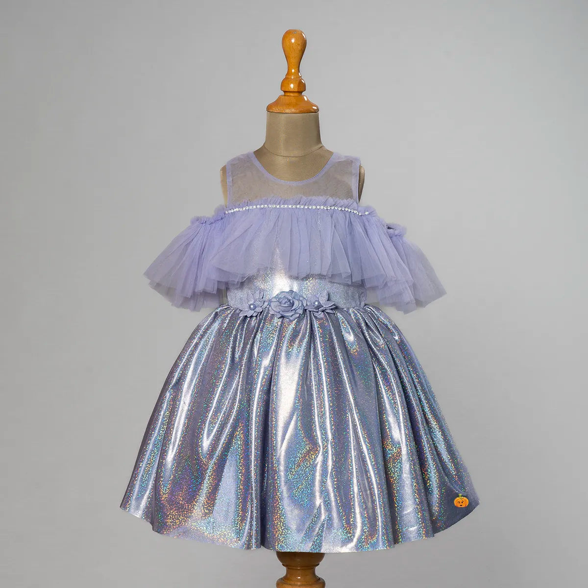 Purple Shimmery Girls Frock