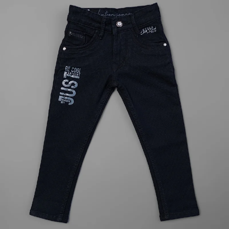 Dark Blue Fix Waist Jeans for Boys