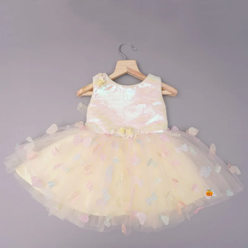 Lemon Sequin Baby Frock